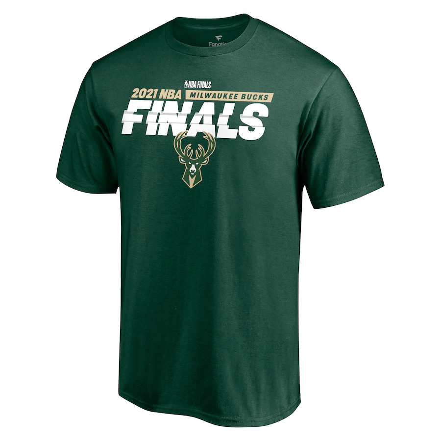 Men's Milwaukee Bucks 2021 Green NBA Finals T-Shirt